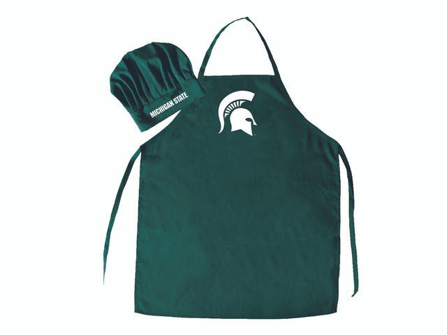 Conjunto de delantal y gorro de chef de los Spartans de Michigan State