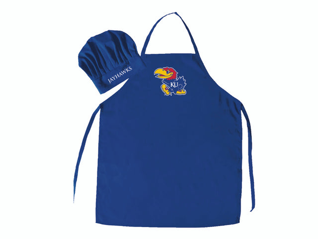 Conjunto de delantal y gorro de chef de los Kansas Jayhawks