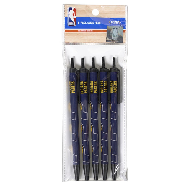 Indiana Pacers Pens Click Style 5 Pack