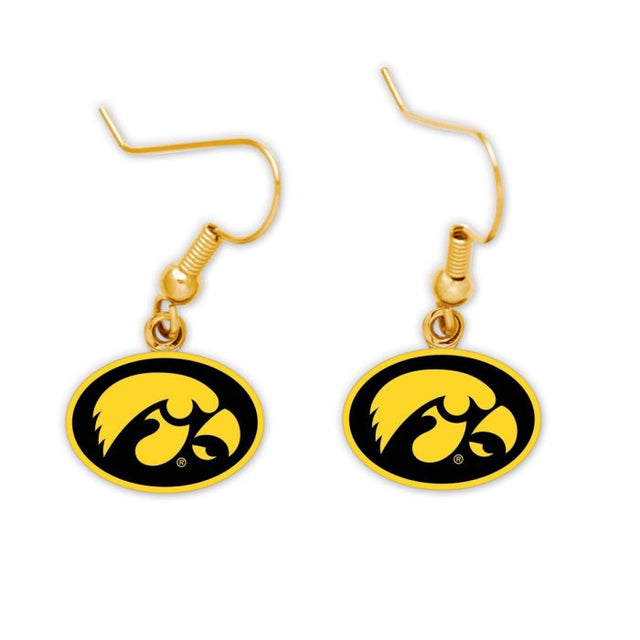 Tarjeta de joyería con aretes de Iowa Hawkeyes