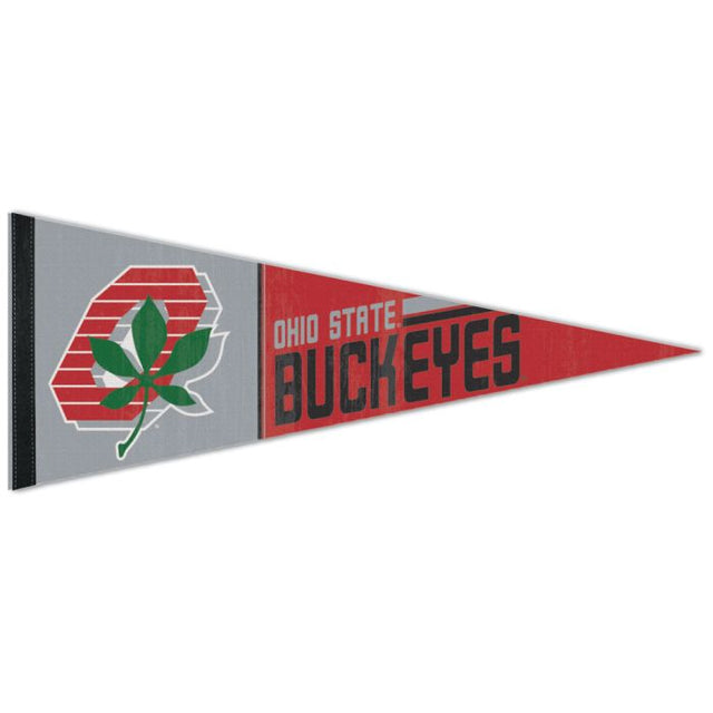 Banderín premium de los Ohio State Buckeyes de 12" x 30"