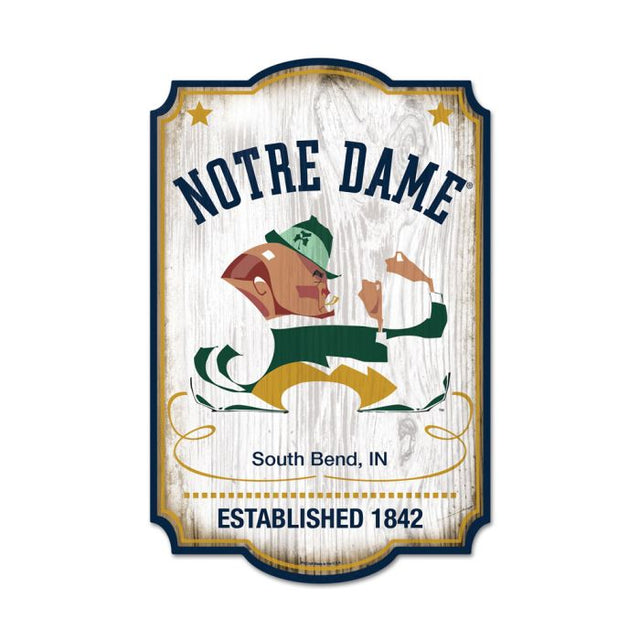 Notre Dame Fighting Irish Wood Sign 11" x 17" 1/4" thick