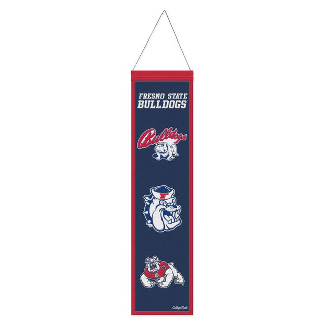 Fresno State Bulldogs /College Vault Wool Banner 8" x 32"