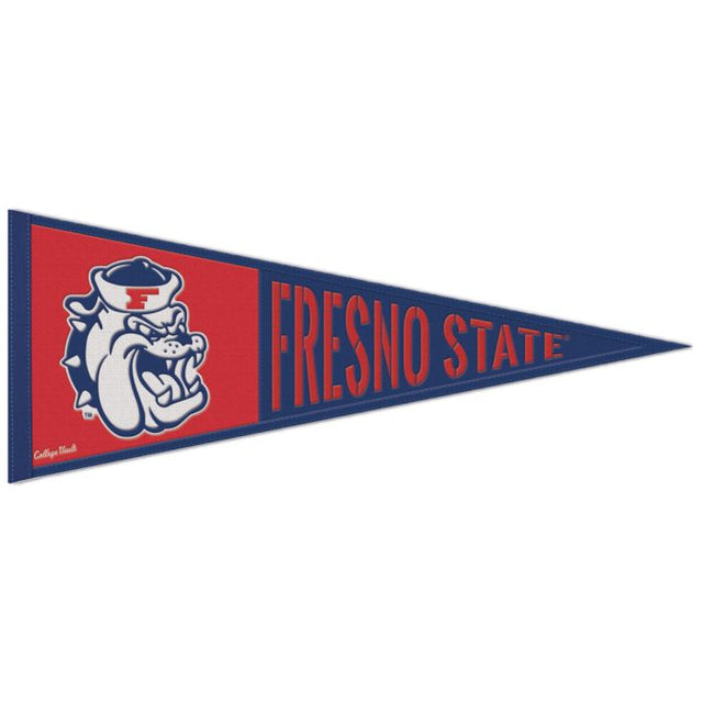 Banderín de lana de los Bulldogs de Fresno State/College Vault de 13" x 32"