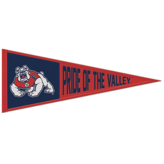 Banderín de lana de los Bulldogs de Fresno State, 13" x 32"