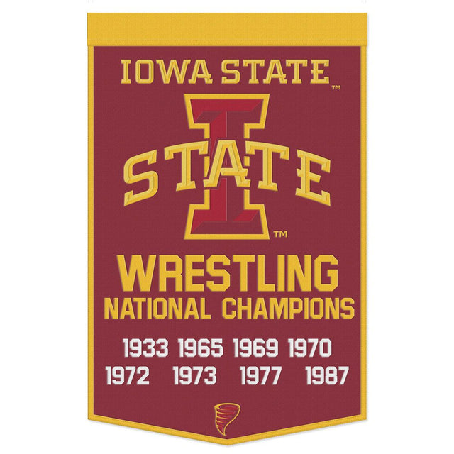 Iowa State Cyclones Banner Wool 24x38 Dynasty Champ Design Wrestling