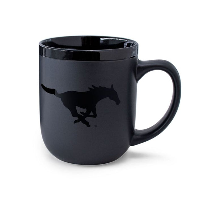 Taza de cerámica Mustangs de Southern Methodist, 17 oz.