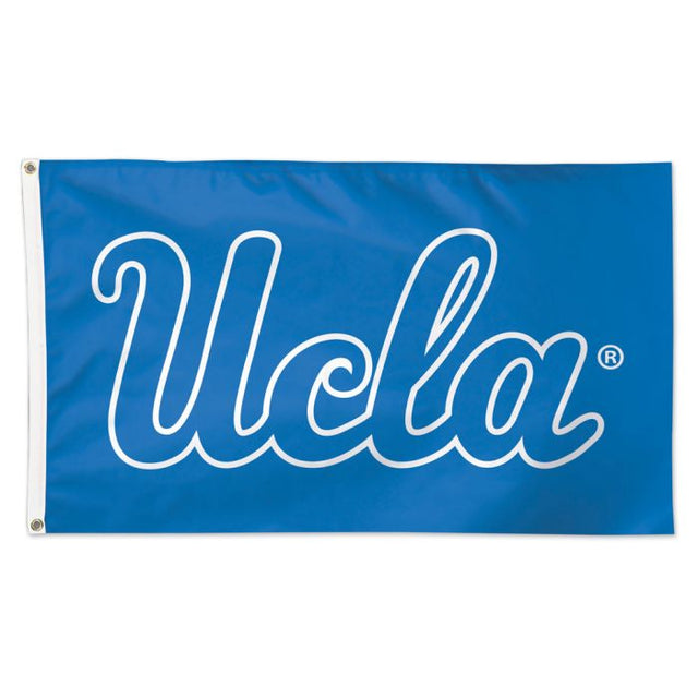 Bandera de lujo de 3' X 5' con el logotipo azul de los UCLA Bruins sobre fondo azul