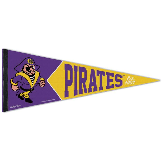 Banderín premium de los Piratas de East Carolina/College Vault de 12" x 30"