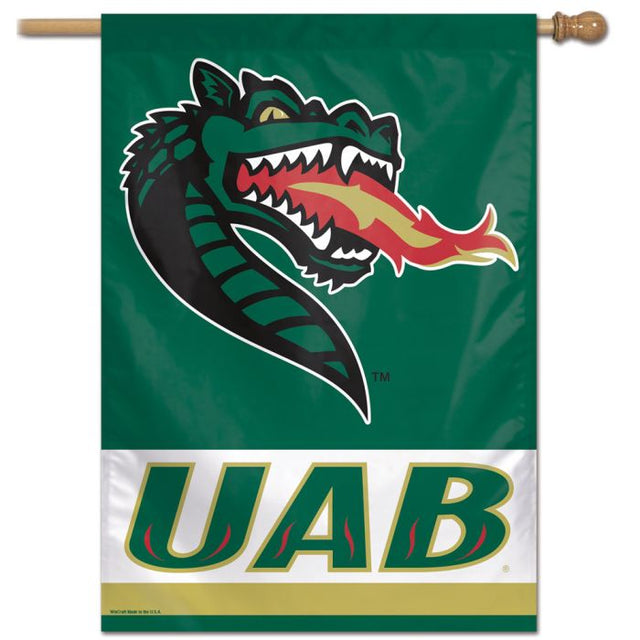 Bandera vertical de Alabama contra Birmingham Blazers de 28" x 40"