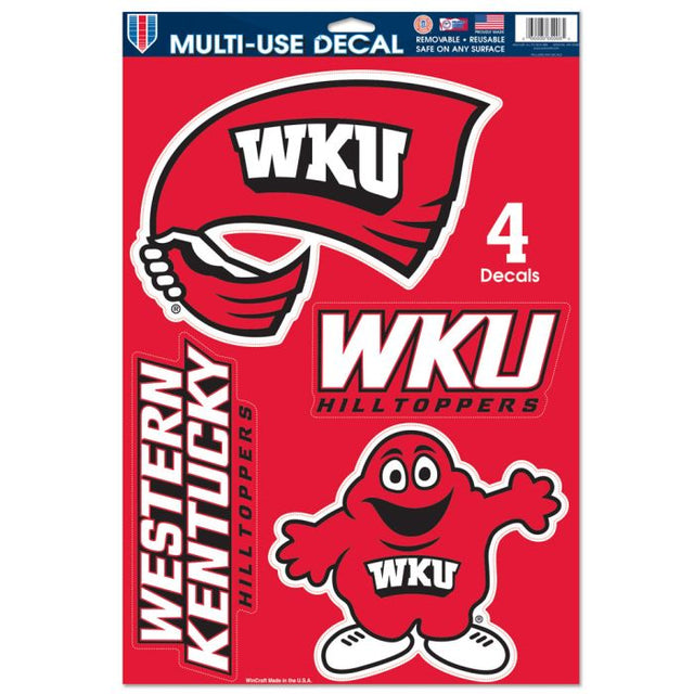 Calcomanía multiusos de Western Kentucky Hilltoppers de 11" x 17"