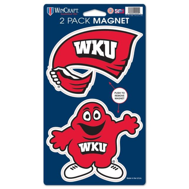 Western Kentucky Hilltoppers 2 Pack Magnets 5" x 9"