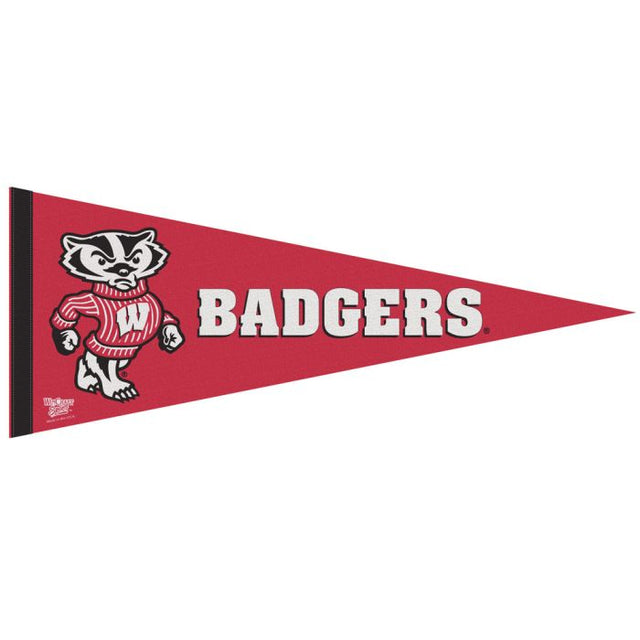 Banderín premium de Wisconsin Badgers de 12" x 30"