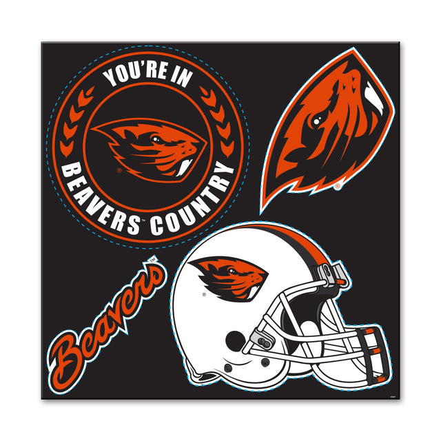 Kit de imanes de 4 piezas de Oregon State Beavers