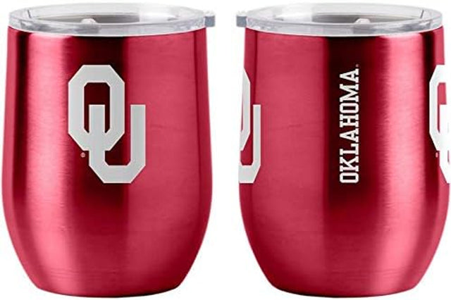 Vaso de viaje ultra curvo de 16 oz de Oklahoma Sooners para bebidas alternativas