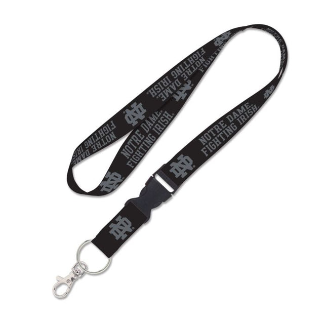 Notre Dame Fighting Irish Blackout Lanyard w/detachable buckle 1"