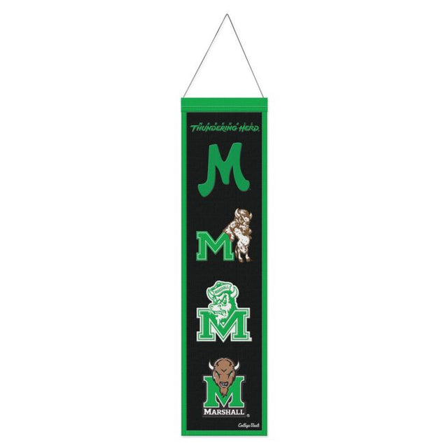 Marshall Thundering Herd /College Vault Evolution Wool Banner 8" x 32"