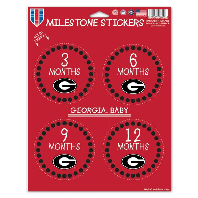 Georgia Bulldogs Vinyl Sticker Sheet 8.5" x 11"