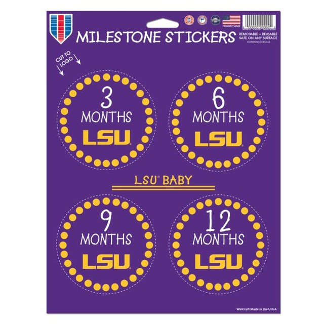 LSU Tigers Vinyl Sticker Sheet 8.5" x 11"