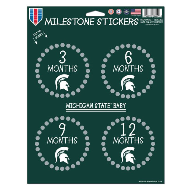 Michigan State Spartans Vinyl Sticker Sheet 8.5" x 11"