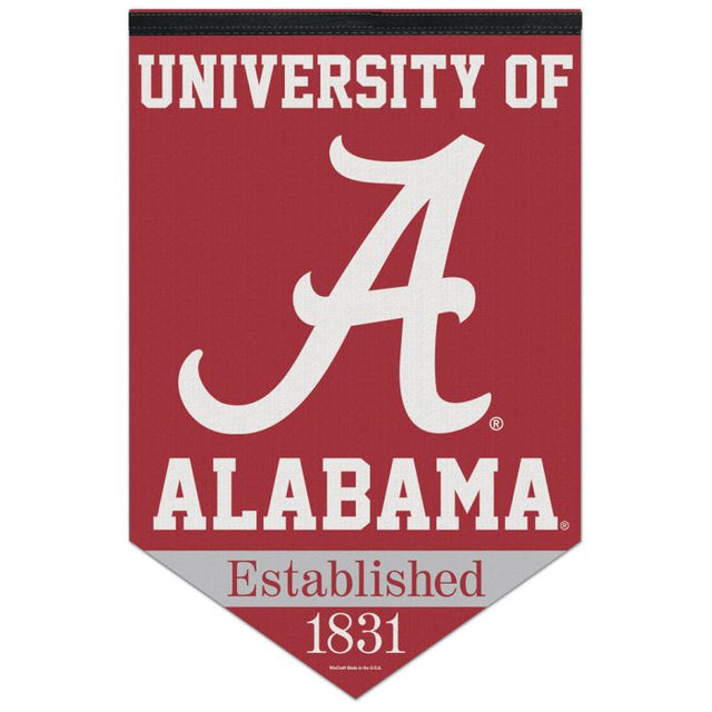 Bandera de fieltro premium CHEVRON de Alabama Crimson Tide de 17" x 26"