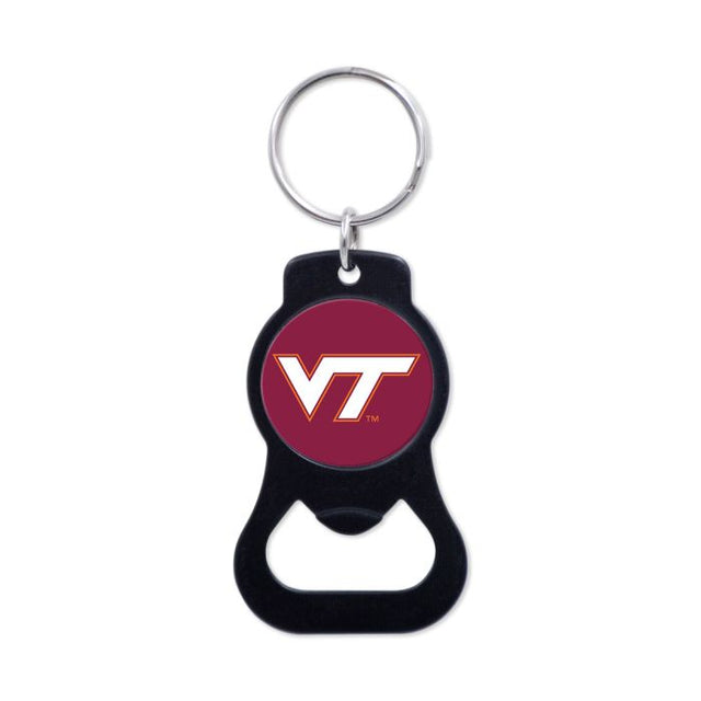 Llavero con abrebotellas de Virginia Tech Hokies, color negro