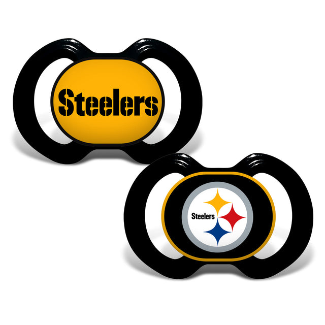 Paquete de 2 chupetes alternativos de los Pittsburgh Steelers