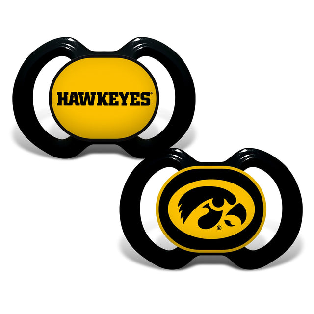 Paquete de 2 chupetes de Iowa Hawkeyes