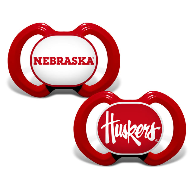 Paquete de 2 chupetes alternativos de Nebraska Cornhuskers