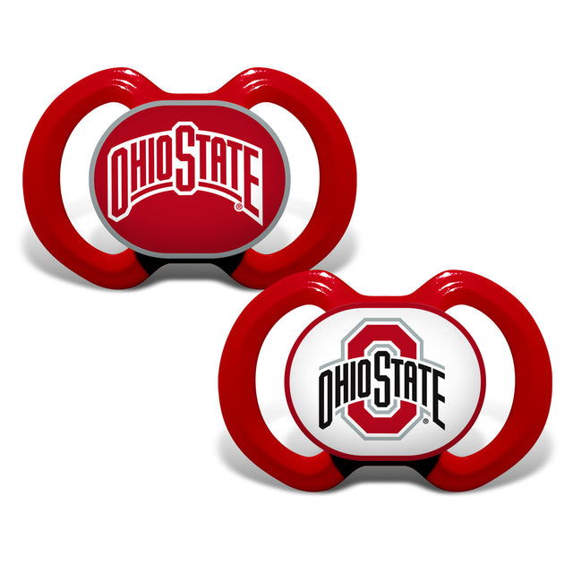 Paquete de 2 chupetes de Ohio State Buckeyes