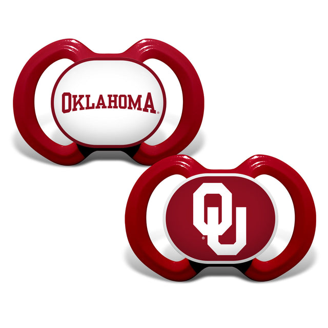 Paquete de 2 chupetes alternativos de Oklahoma Sooners