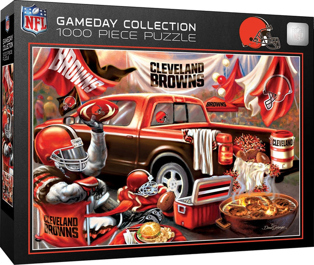 Rompecabezas de 1000 piezas de los Cleveland Browns con diseño de día de juego