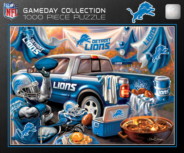 Rompecabezas de 1000 piezas de los Detroit Lions con diseño de día de juego