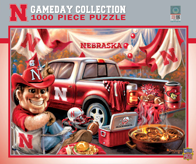 Rompecabezas de 1000 piezas de los Nebraska Cornhuskers con diseño de día de juego