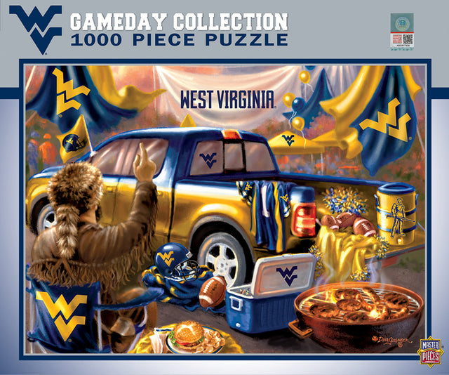 Rompecabezas de 1000 piezas de los Mountaineers de West Virginia con diseño de Gameday