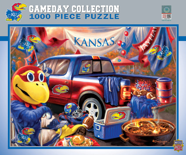 Rompecabezas de 1000 piezas de los Kansas Jayhawks con diseño de día de juego