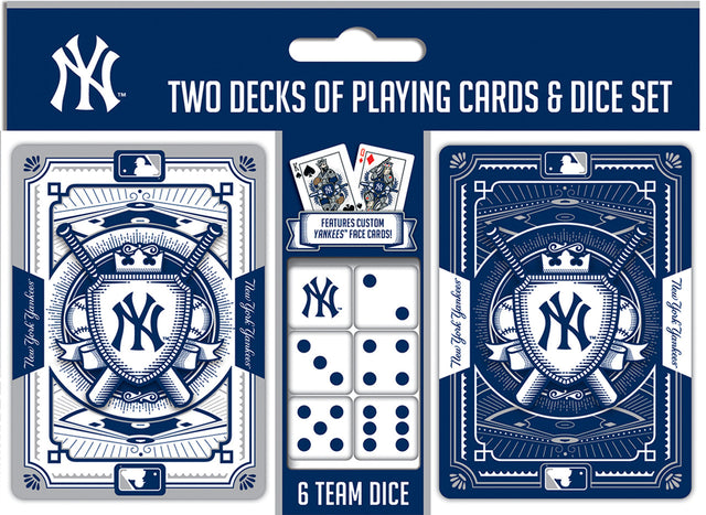 Juego de naipes y dados de los Yankees de Nueva York