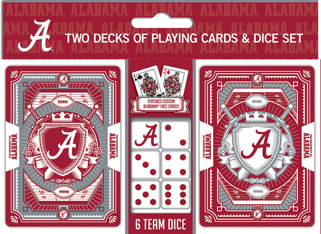 Juego de naipes y dados Alabama Crimson Tide