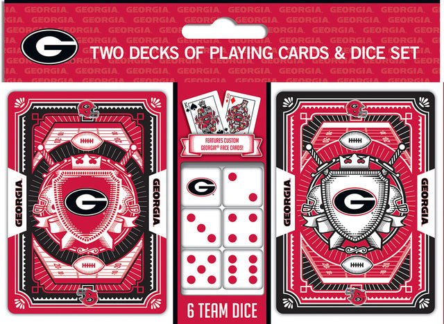 Juego de naipes y dados de los Georgia Bulldogs