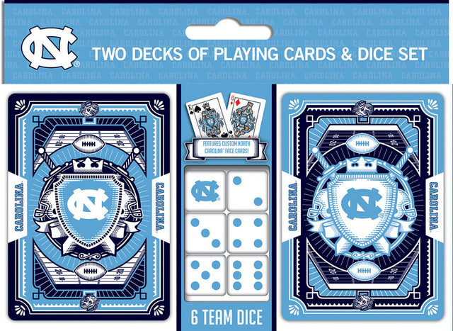 North Carolina Tar Heels Playing Cards and Dice Set