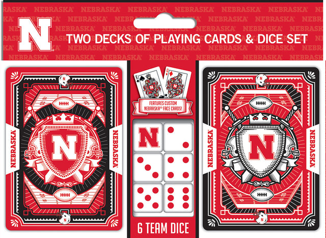 Juego de naipes y dados de los Nebraska Cornhuskers