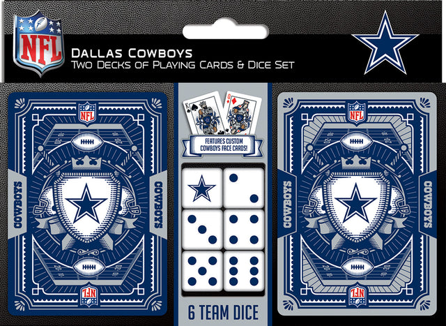 Juego de naipes y dados de los Dallas Cowboys