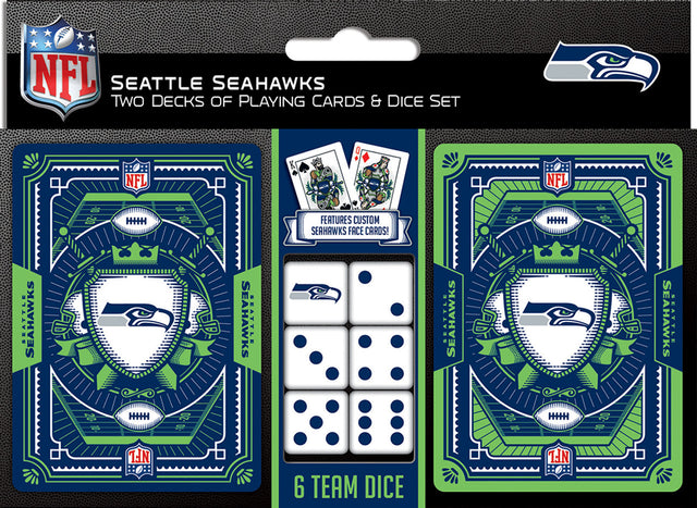 Juego de naipes y dados de los Seattle Seahawks