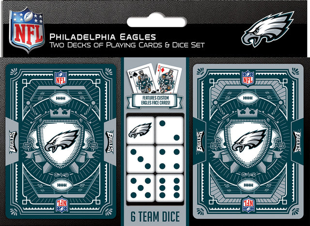 Juego de naipes y dados de los Philadelphia Eagles