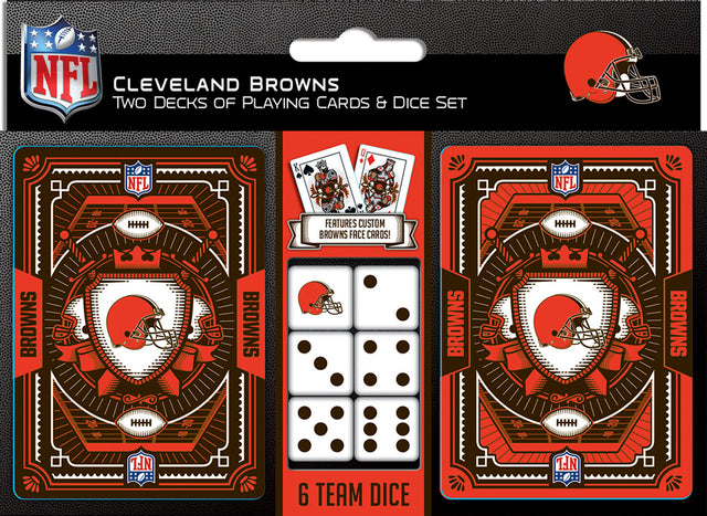 Juego de naipes y dados de los Cleveland Browns