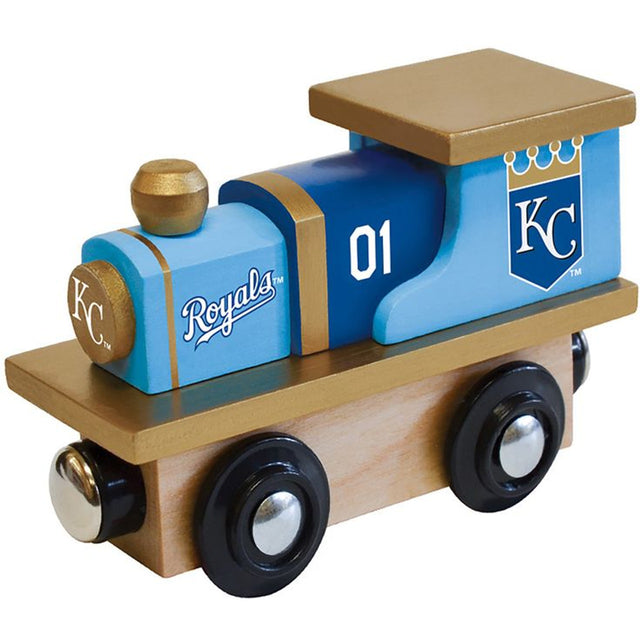 Tren de juguete de madera de los Kansas City Royals