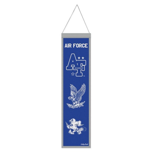 Bandera de lana de los Air Force Falcons/College Vault Evolution de 8" x 32"