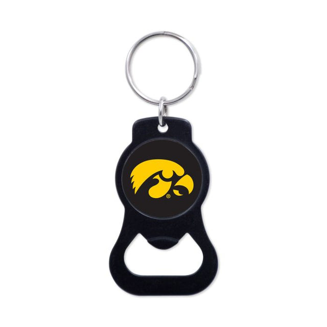 Iowa Hawkeyes Black Bottle Opener Key Ring