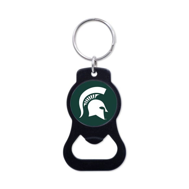 Michigan State Spartans Black Bottle Opener Key Ring