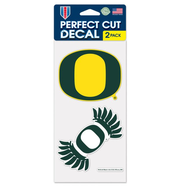 Oregon Ducks Perfect Cut Decal set of two 4"x4"